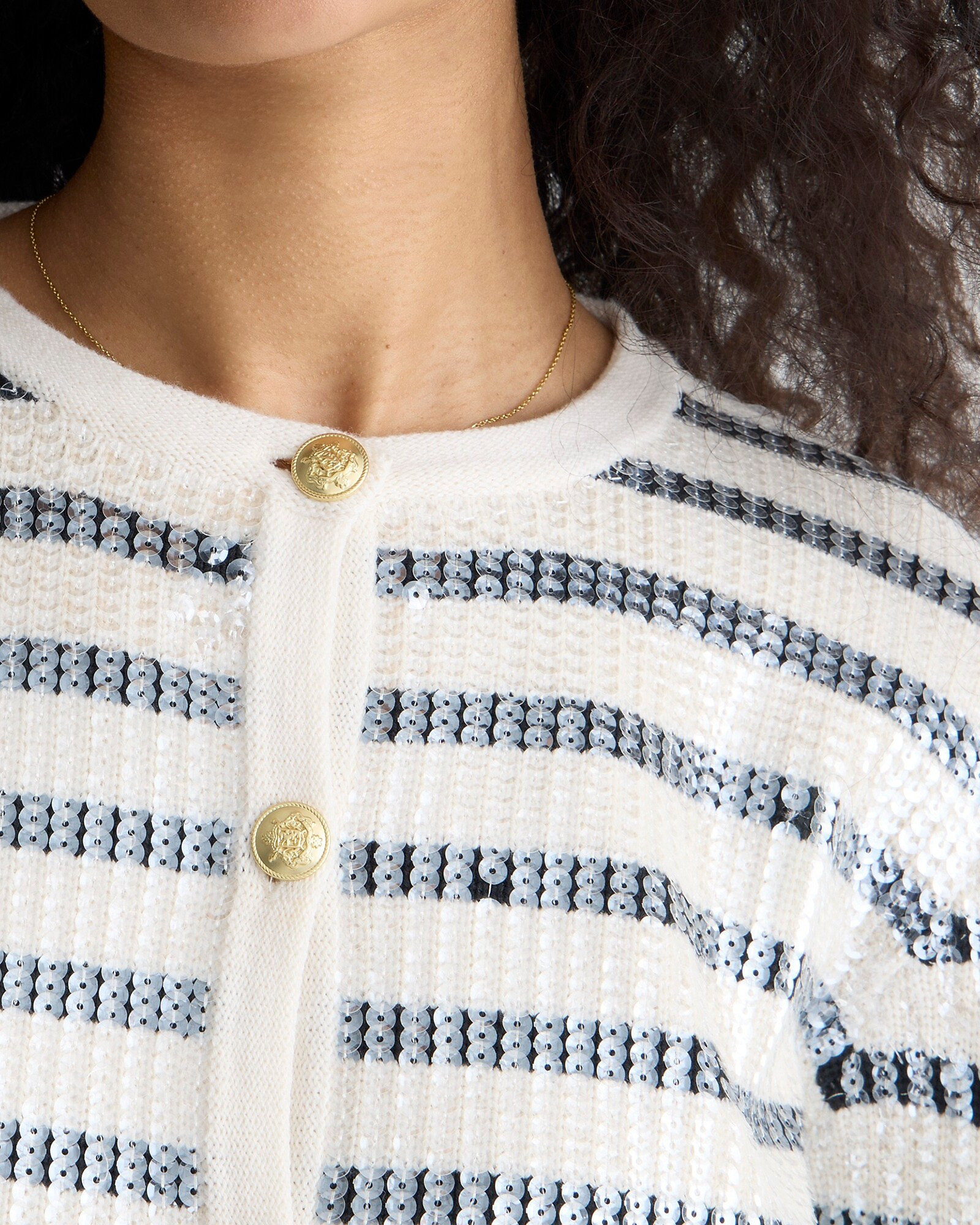 Emilie sweater lady jacket in sequin stripe | J. Crew US
