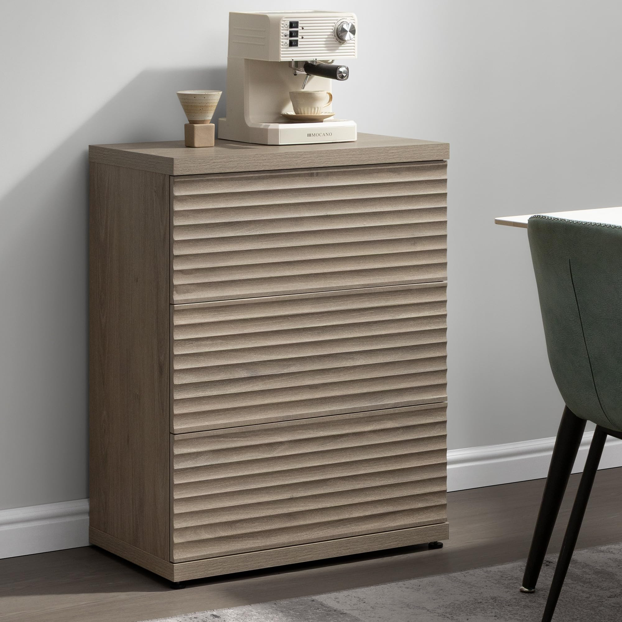 SICOTAS Sideboard Buffet Cabinet with Storage, Modern Credenza Storage Cabinet with 3 Larger Draw... | Amazon (US)