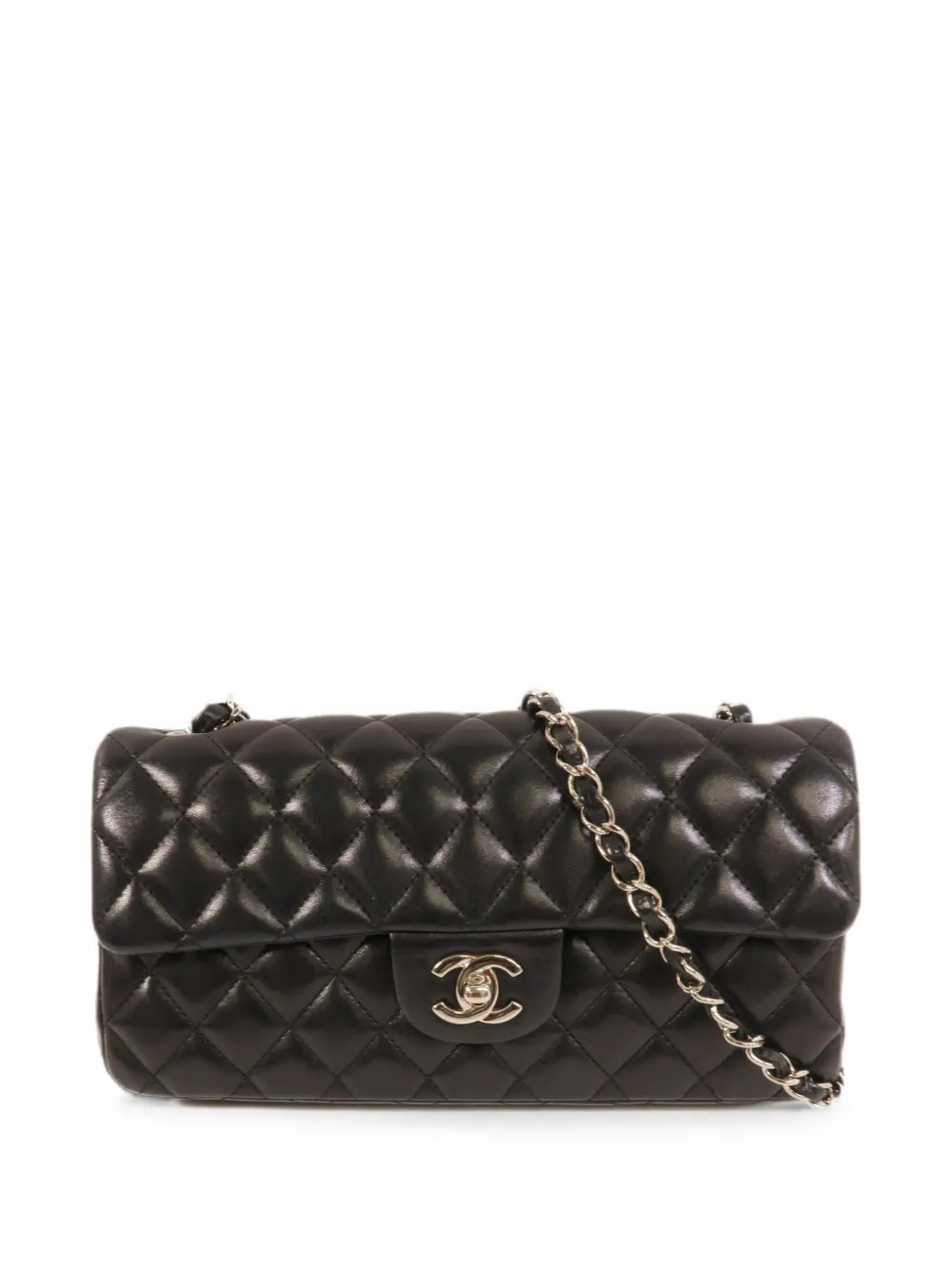 CHANEL Pre-Owned Classic Flap quilted East-West shoulder bag - Black | Farfetch Global