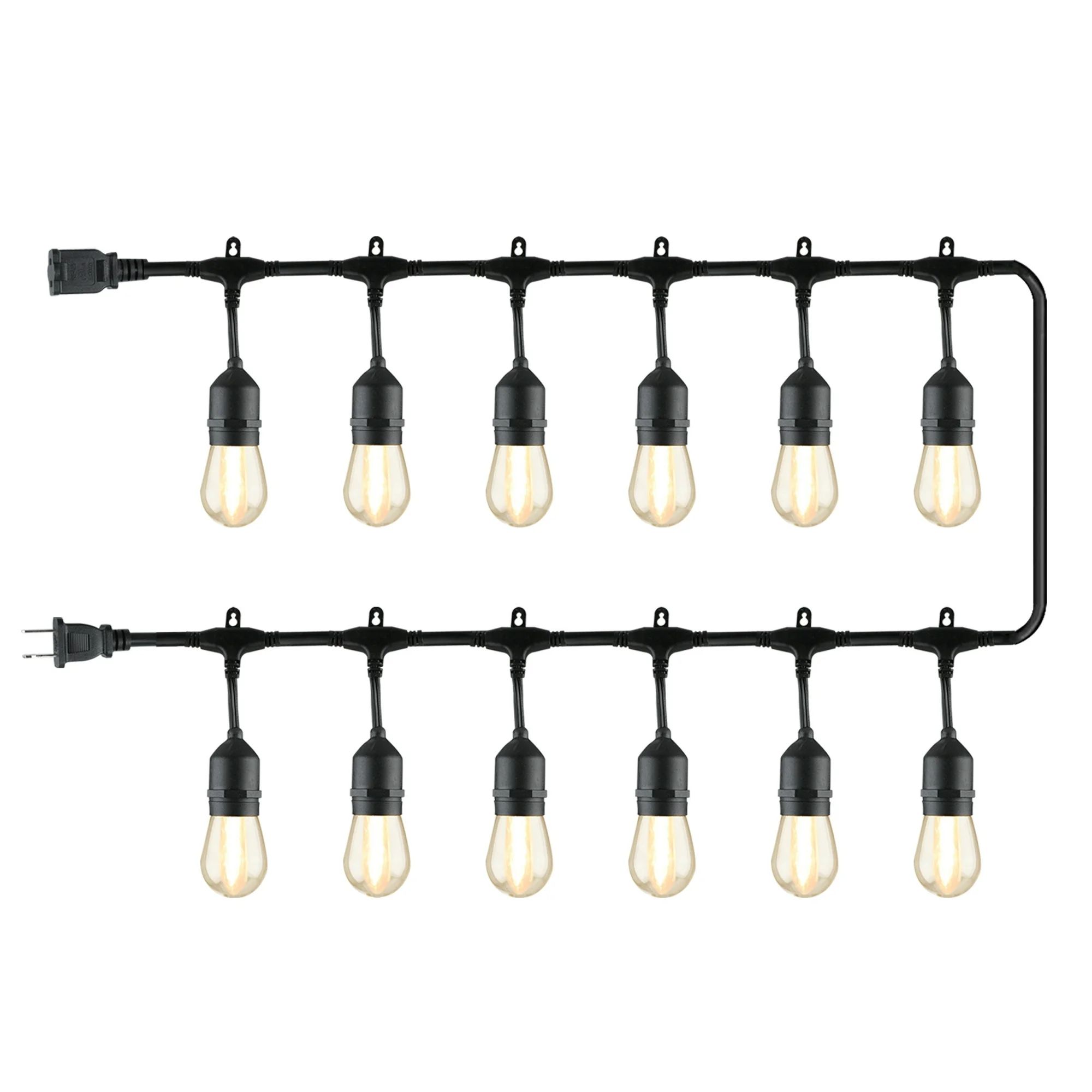 Better Homes & Gardens 24-Foot 12-Count Shatterproof Bulb Outdoor Commercial String Light, with B... | Walmart (US)