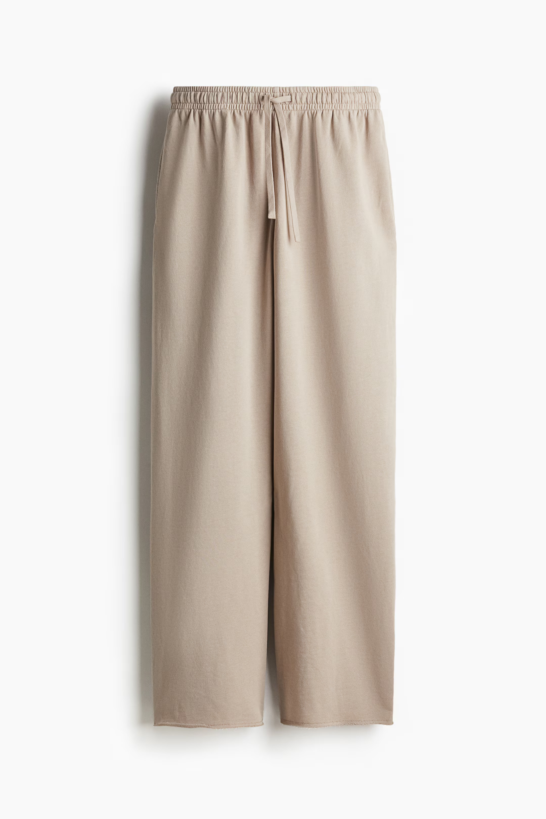 Washed Cotton Sweatpants - Beige - Ladies | H&M US | H&M (US + CA)