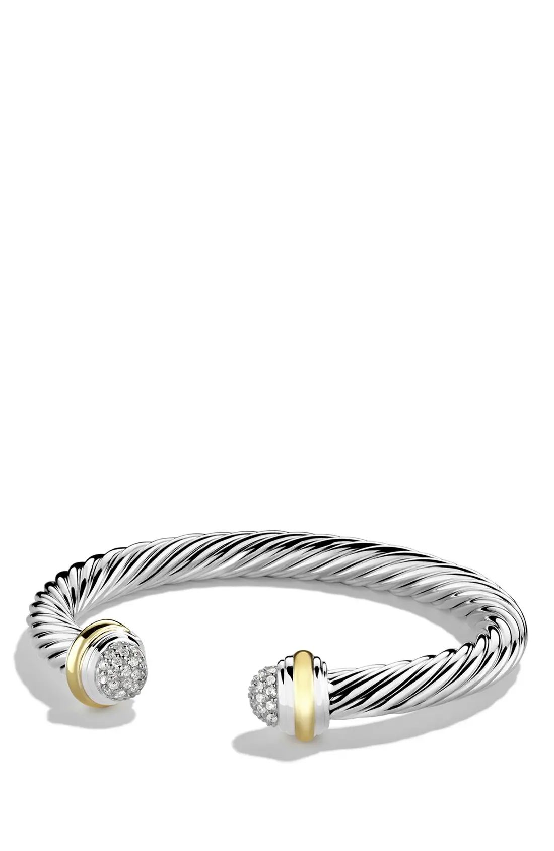 'Cable Classics' Bracelet with Diamonds and Gold | Nordstrom