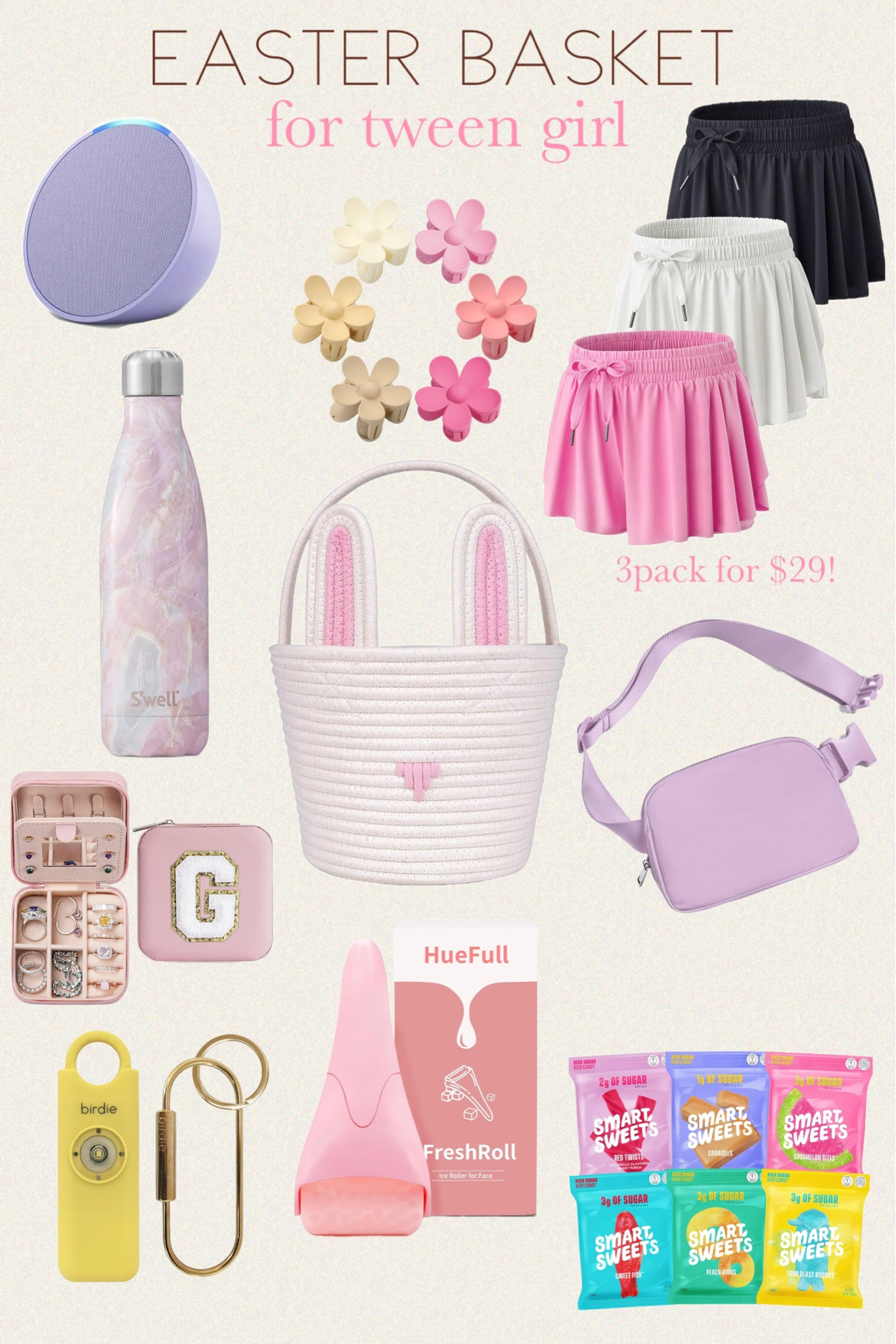 Easter basket for girls

Daisy Flower Hair Clips 6PCS Flower Claw Clips / 3 Pack Girls Flowy Shorts with Spandex Liner 2-in-1 Youth Butterfly Skirts for Fitness / huefull Ice Roller for Face, Ice Face Roller & Eye Puffiness Relief / Amazon Echo Pop | Full sound compact smart speaker with Alexa | Lavender Bloom / SmartSweets Variety Pack Sampler, Pack of 6 Individual / S'well Stainless Steel Water Bottle, 17oz, Geode Rose / Belt Bag Fanny Pack Crossbody Bag /  CubesLand Easter Bunny Basket Easter Buckets for Kids with Bunny Ears / She’s Birdie–The Original Personal Safety Alarm for Women

#easter #basket #spring #teen #tween #girl #giftidea #easterbasket #deal #gabrielapolacek #amazon #birdie

#LTKSeasonal #LTKkids #LTKsalealert