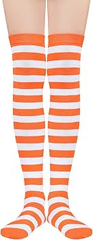Century Star Thigh High Socks Athletic Striped Stockings for Women Long Tube Stocking Over Knee P... | Amazon (US)
