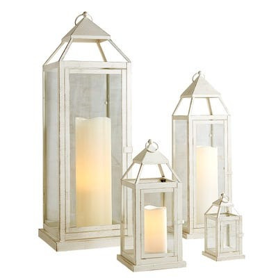 Landen White Metal Lanterns | Pier 1 Imports