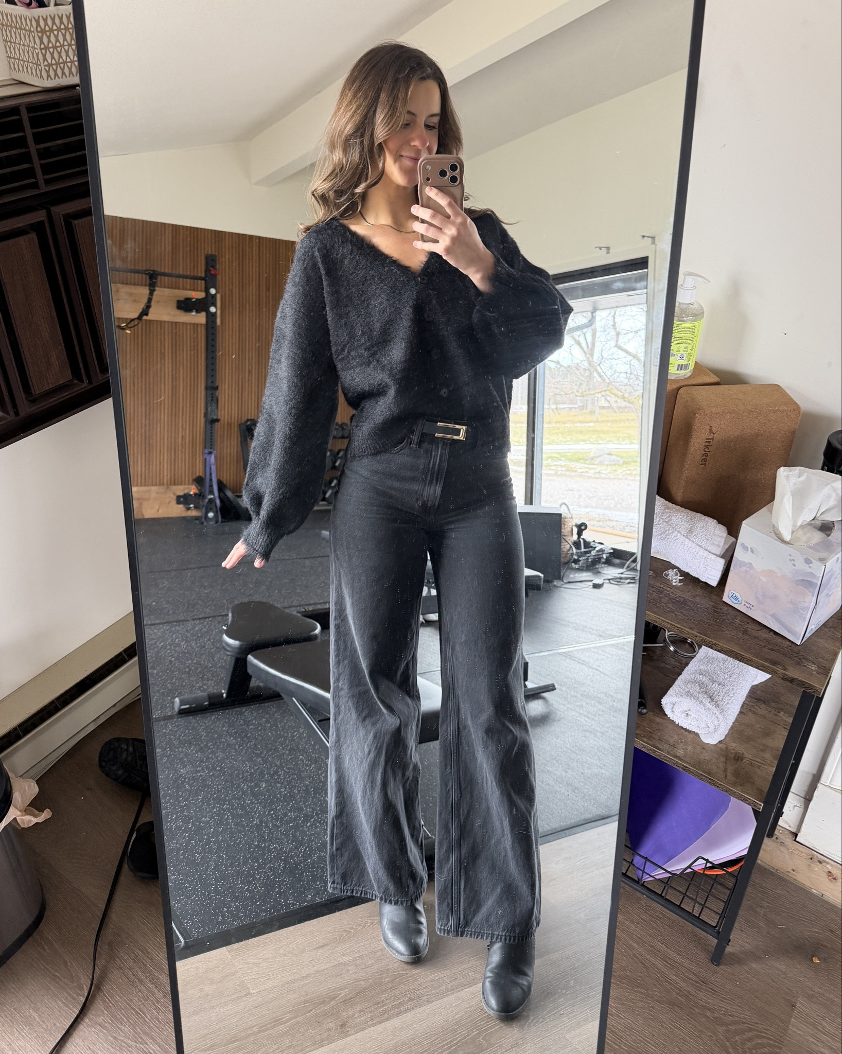 The perfect black staple outfit. Casual or dress it up. The sweater is SO cozy. 

#LTKmomlife #LTKHoliday #LTKootd