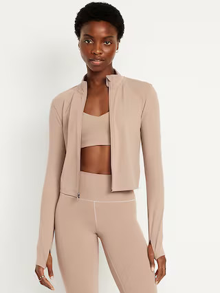 StudioSmooth Crop Full Zip | Old Navy | Old Navy (US)