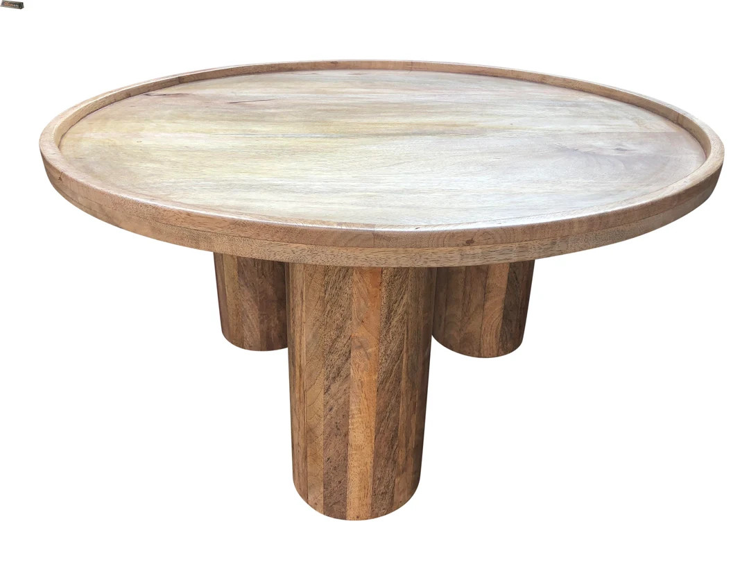 Round Coffee Table, Mango Wood Coffee Table, Modern Coffee Table, Unique Coffee Table, Wood Coffe... | Etsy (US)