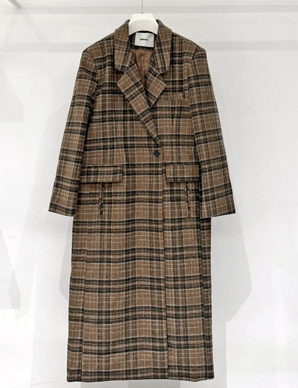 Brown Plaid Coat | Pixie Market