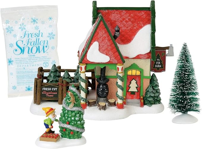 Department 56 North Pole Village Series The Fir Farm Lit Building and Accessories, 6", Multicolor | Amazon (US)