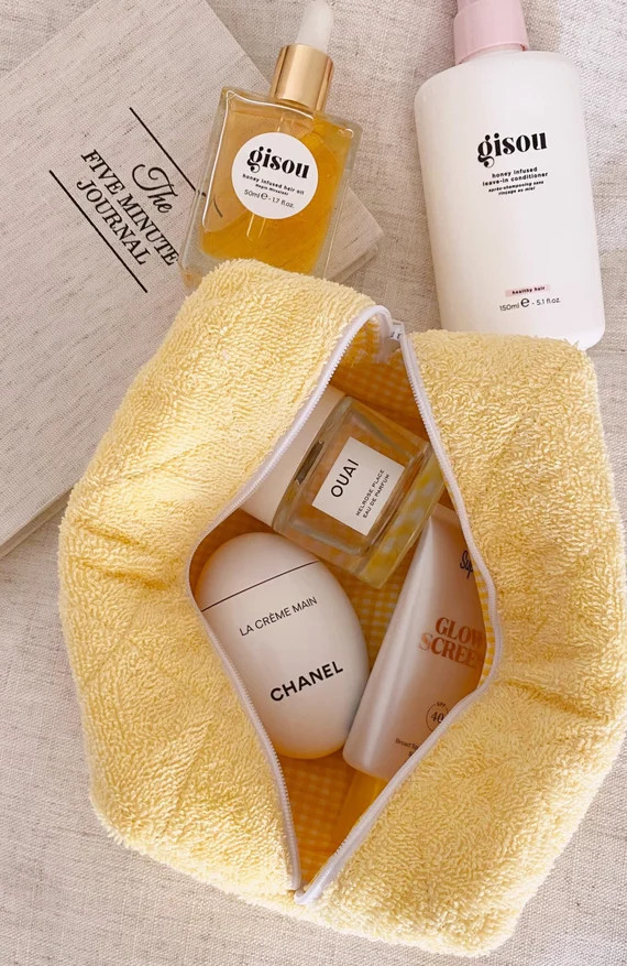 Makeup Bag  Terrycloth Towelling Quilted Cosmetics Bag  | Etsy France | Etsy (FR)