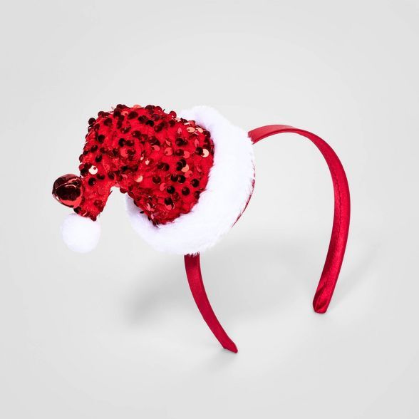 Girls' Santa Hat Headband - Cat & Jack™ Red | Target
