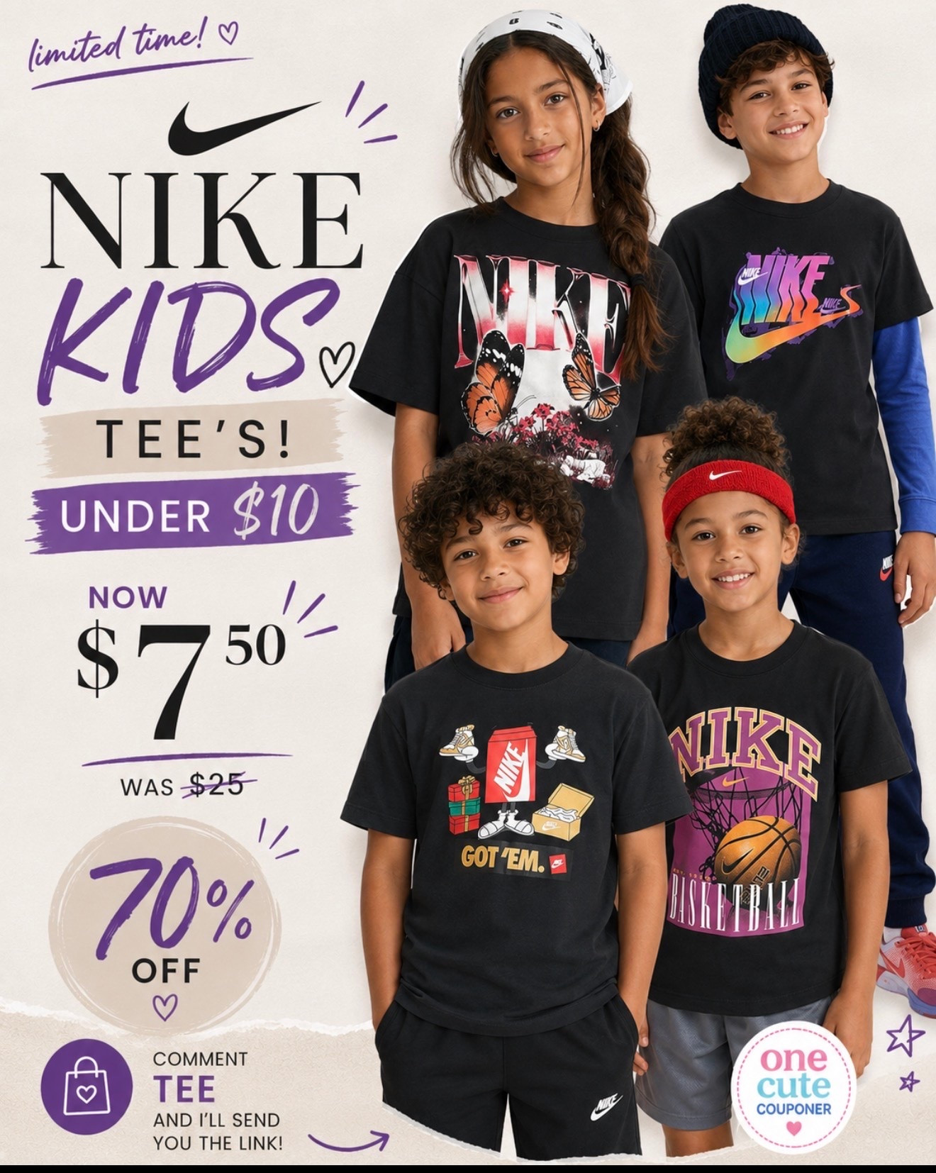 70% off Nike kids tee’s! As low as $7.50 📚

#LTKKids #LTKSaleAlert