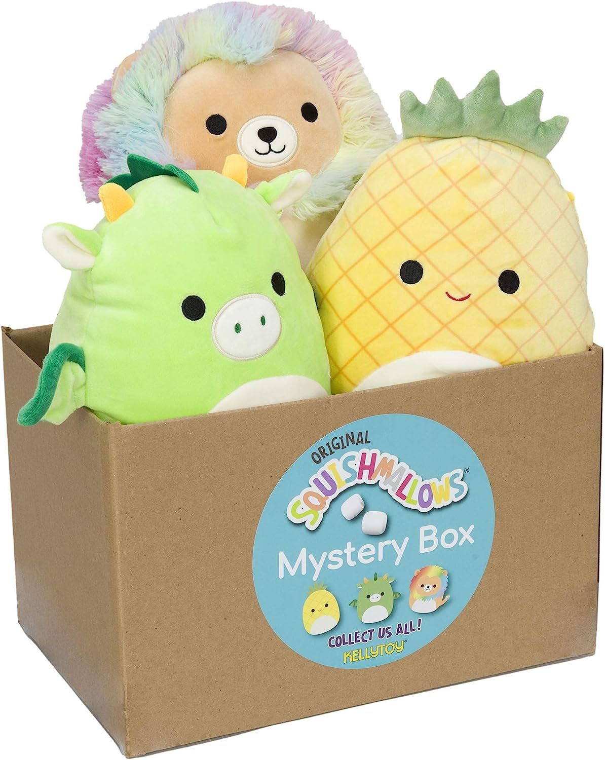 Squishmallows Official Kellytoy Plush 8" Plush Mystery Box Three Pack - Styles Will Vary in Surpr... | Amazon (US)