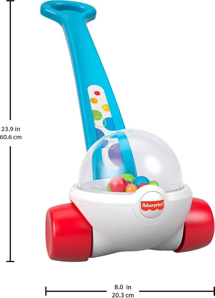 Fisher-Price Baby & Toddler Toy Corn Popper Blue Push-Along with Ball-Popping Action for Infants ... | Amazon (US)