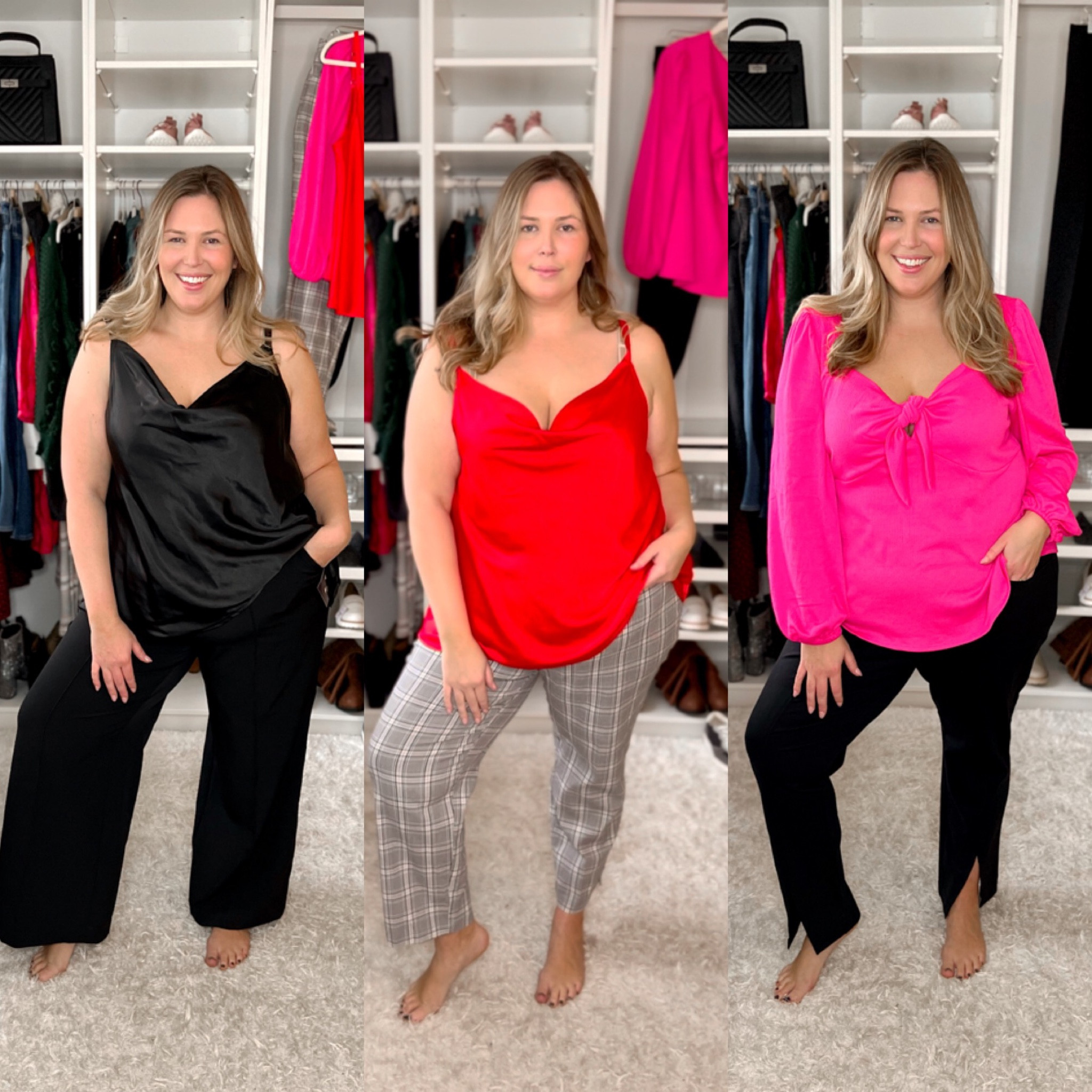 Plus size Target Workwear haul! I found these pieces in store, and I am really impressed. The wide leg pant and plaid pant I need a size UP in, and the pull on pant I need a size down in. I’m wearing an 18 and a 2x in the pull on pant for reference. The tops I’m wearing 2x in all of them, and in the camisoles I am going to exchange for a size down. Love all of these pieces, but the plaid pants would be my least fave as I didn’t love the feeling of the fabric. Overall, very impressed! 

#LTKcurves #LTKunder50 #LTKworkwear