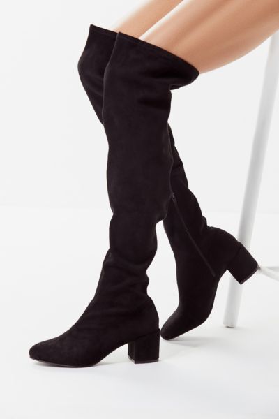 Thelma Over-The-Knee Boot - Black 6 at Urban Outfitters | Urban Outfitters (US and RoW)