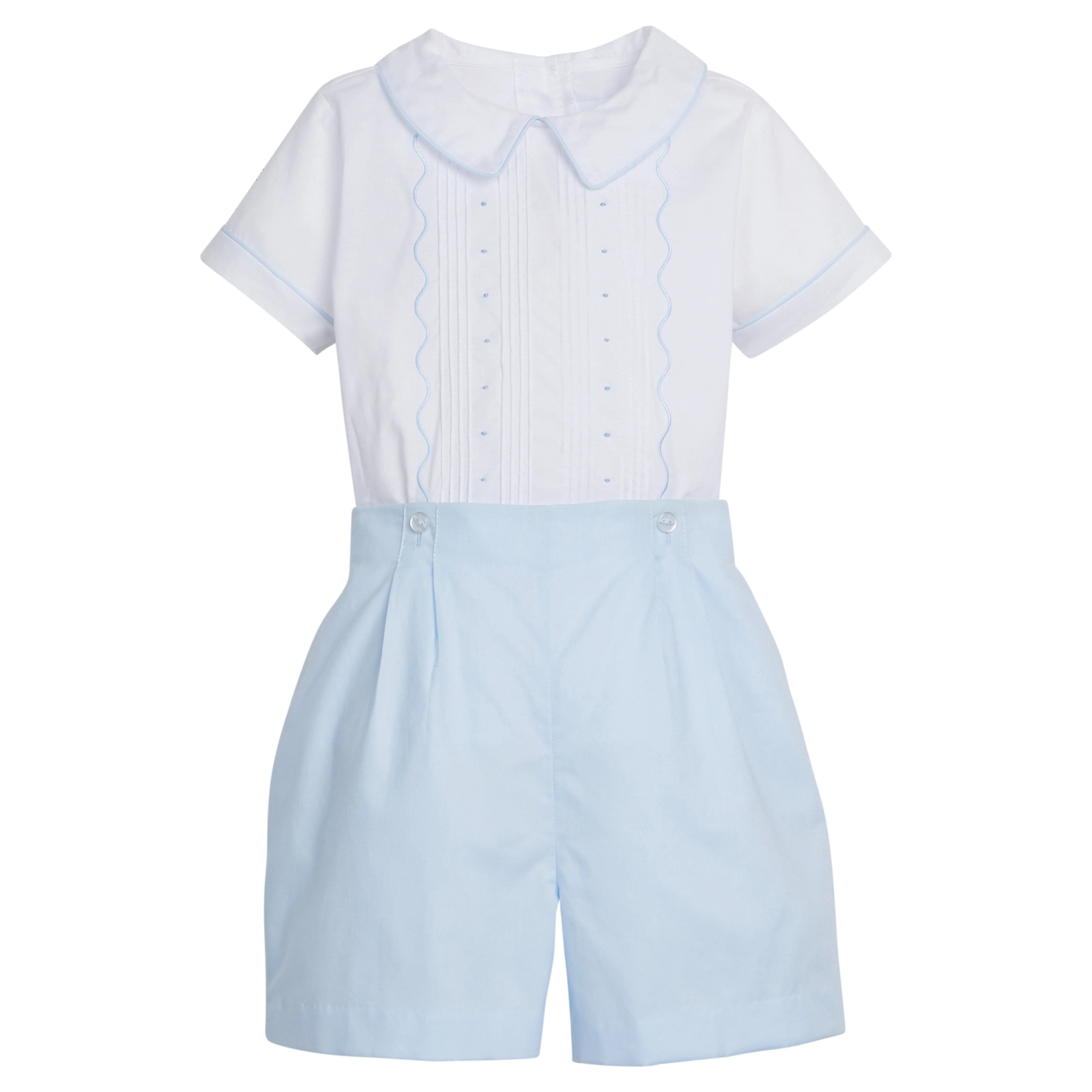 Boys Francis Shorts Set in Light Blue | Little English