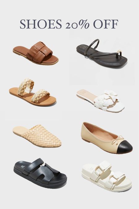 Target sandals 
Flats
Mules 
Shoes 

#LTKsalealert #LTKshoecrush #LTKfindsunder50