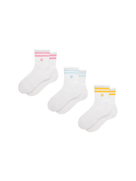 Unisex Daily Essential Quarter Socks 3 Pack | Lululemon (US)