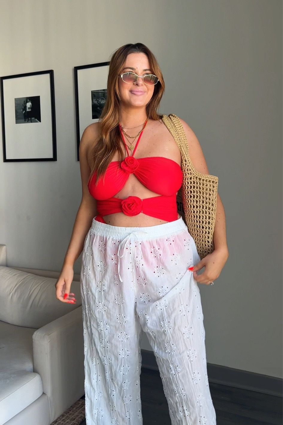 Chic one piece swimwear for by the pool or for a beach trip 🍒🌊🌞 im wearing a size large + under $50! :) 

#LTKFindsUnder50 #LTKSwim #LTKMidsize