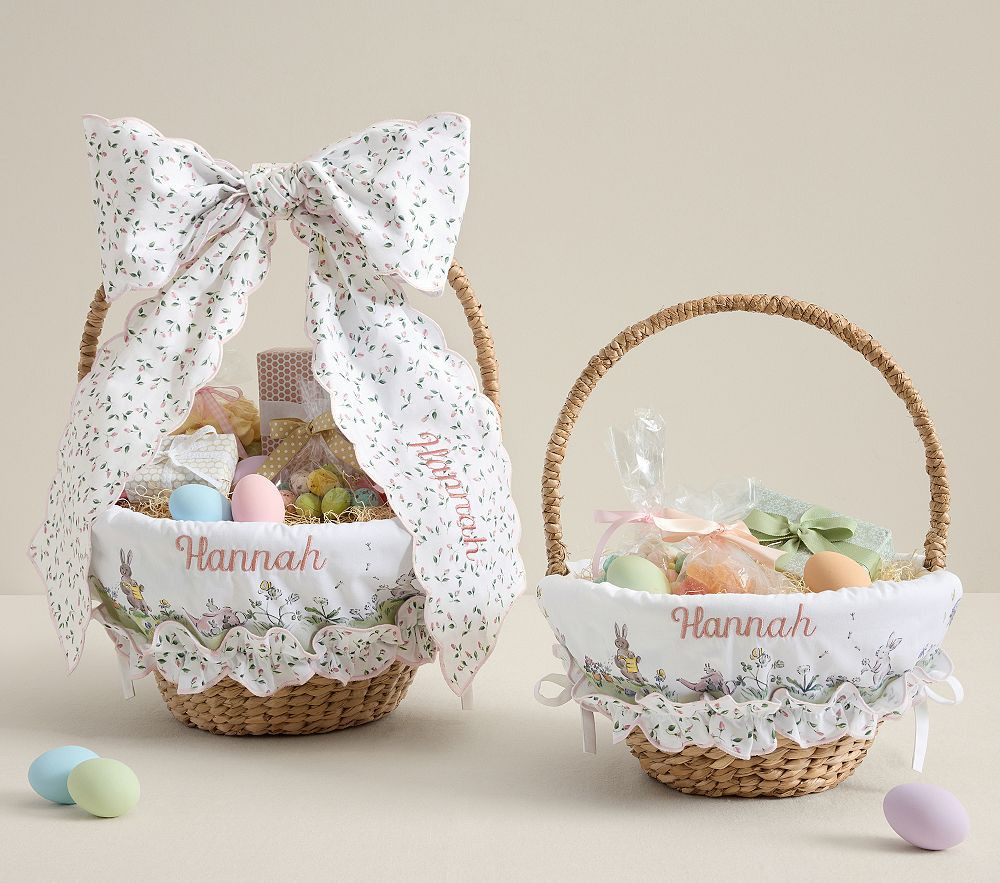 Riley Sheehey Bunny Landscape Easter Basket Liner | Pottery Barn Kids
