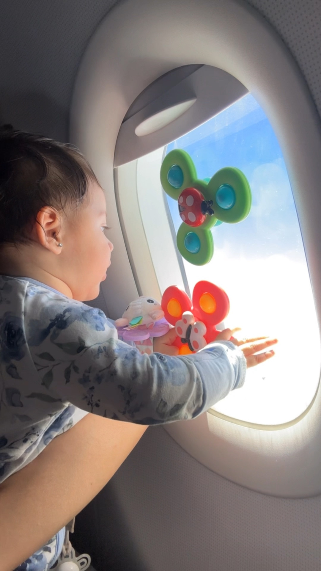 Airplane toys  Suction spin toys and hand rattle 