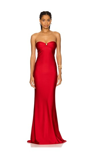 Cascade Maxi Dress in Scarlet Red | Revolve Clothing (Global)
