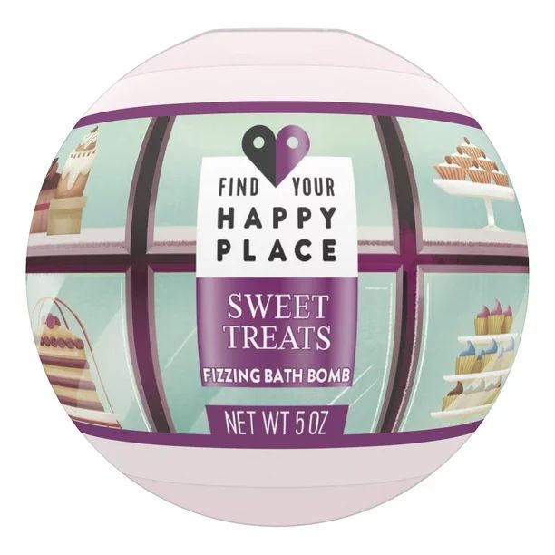Find Your Happy Place Luxurious Fizzing Bath Bomb Sweet Treats Brown Sugar and Caramel 5 oz - Wal... | Walmart (US)