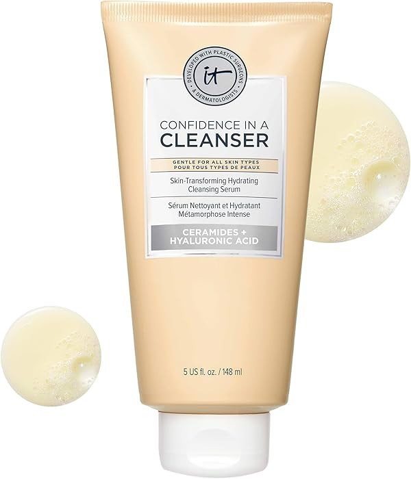 IT Cosmetics Confidence in a Cleanser - Hydrating Serum Foaming Face Wash With Hyaluronic Acid & ... | Amazon (US)