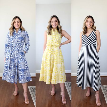 Petite friendly spring dresses 

Boden navy floral dress: petite 2 
Boden yellow floral dress: petite 0 
Boden striped dress: petite 0 

My measurements for reference: 4’10” 105lbs bust, waist, hips 32”, 24”, 35” size 5 shoe 



#LTKSeasonal