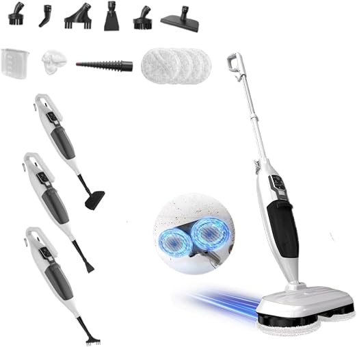 Steam Mop with 13 Accessories,Steam Cleaner for Home,Floor Scrubber spin mop for Hard Floors Deep... | Amazon (US)