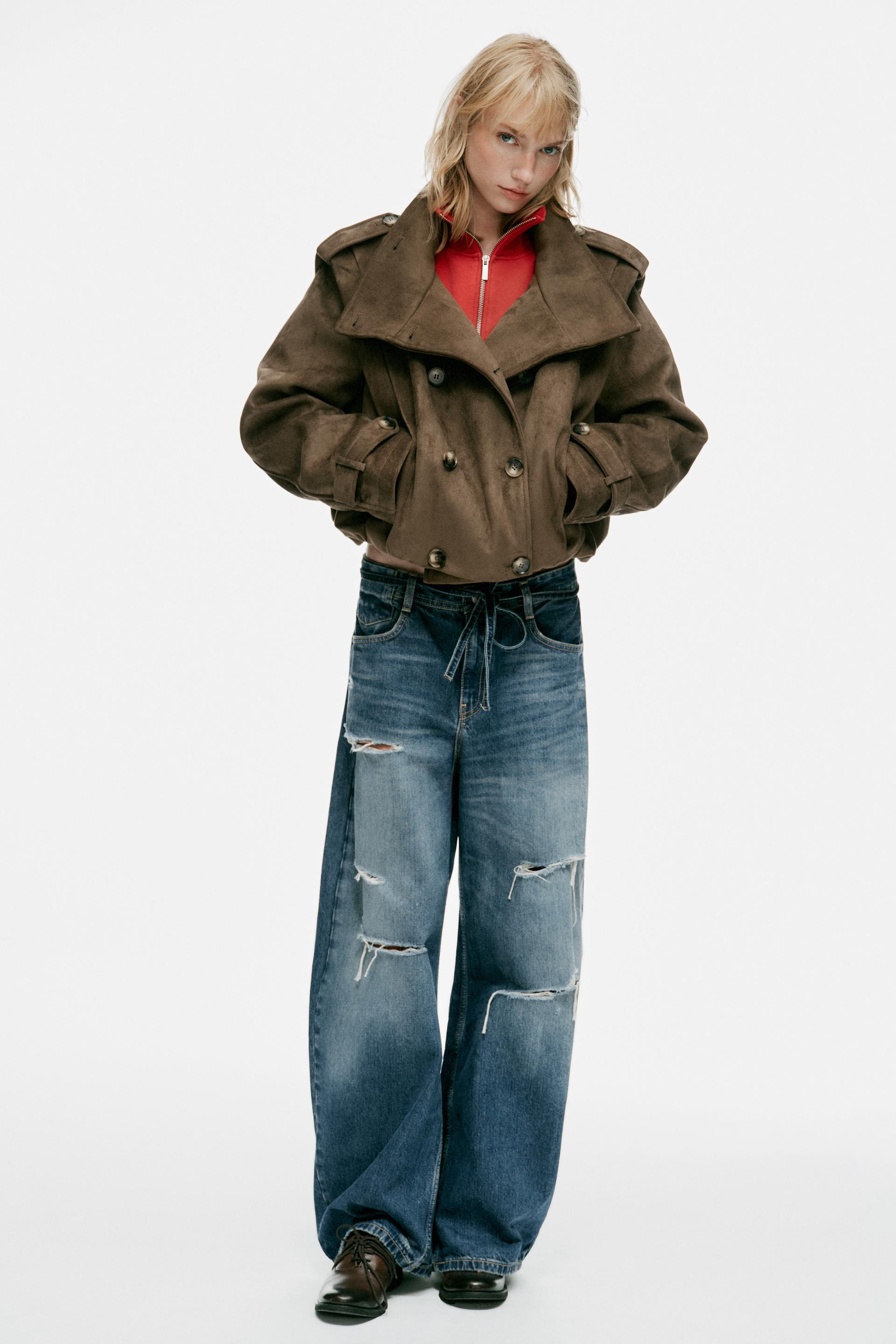 Zara - Short Pleated Trench Coat - Sand - Xxl - Woman | Zara US