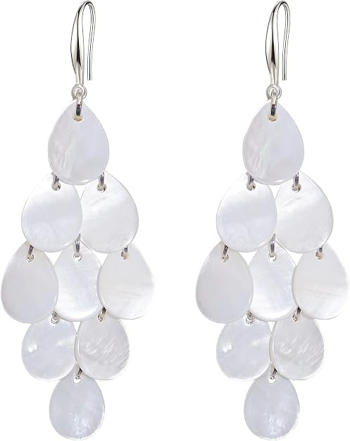 Black White Earrings for Women Teen Gifts Dangle Drop Fashion Geometric Statement Jewelry | Amazon (US)