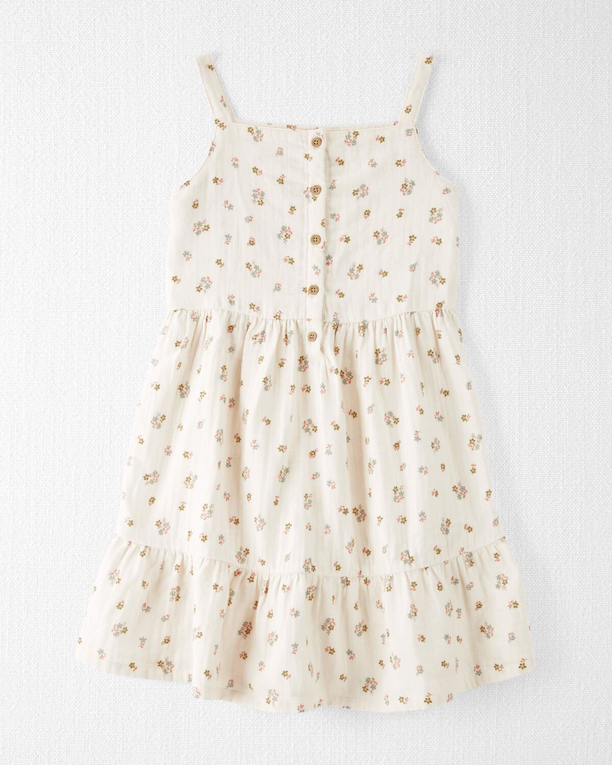 Sweet Cream Kid Organic Cotton Floral Print Gauze Dress | carters.com | Carter's