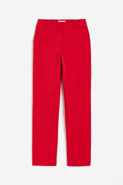 Slim Fit Twill Pants - Red - Ladies | H&M US | H&M (US + CA)