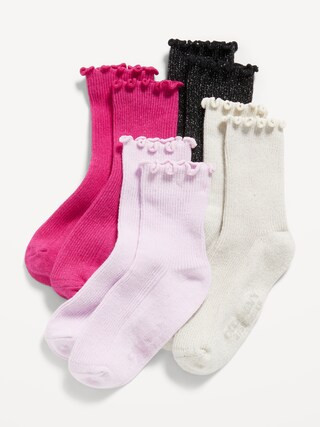 Lettuce-Edge Crew Socks 4-Pack for Toddler Girls &amp; Baby | Old Navy (US)