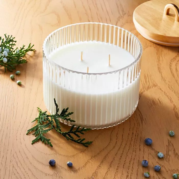 13oz Lidded Glass Jar 3-Wick Holiday Candle - Cypress & Juniper - Threshold™ designed with Stud... | Target