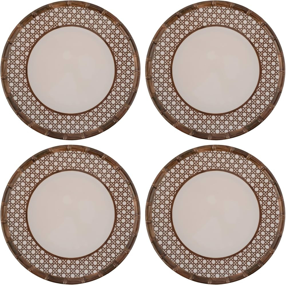 Karma, 10.75 inches Melamine Dinner Plates Set of 4, Reusable Dishwasher Safe Plates for Outdoor ... | Amazon (US)