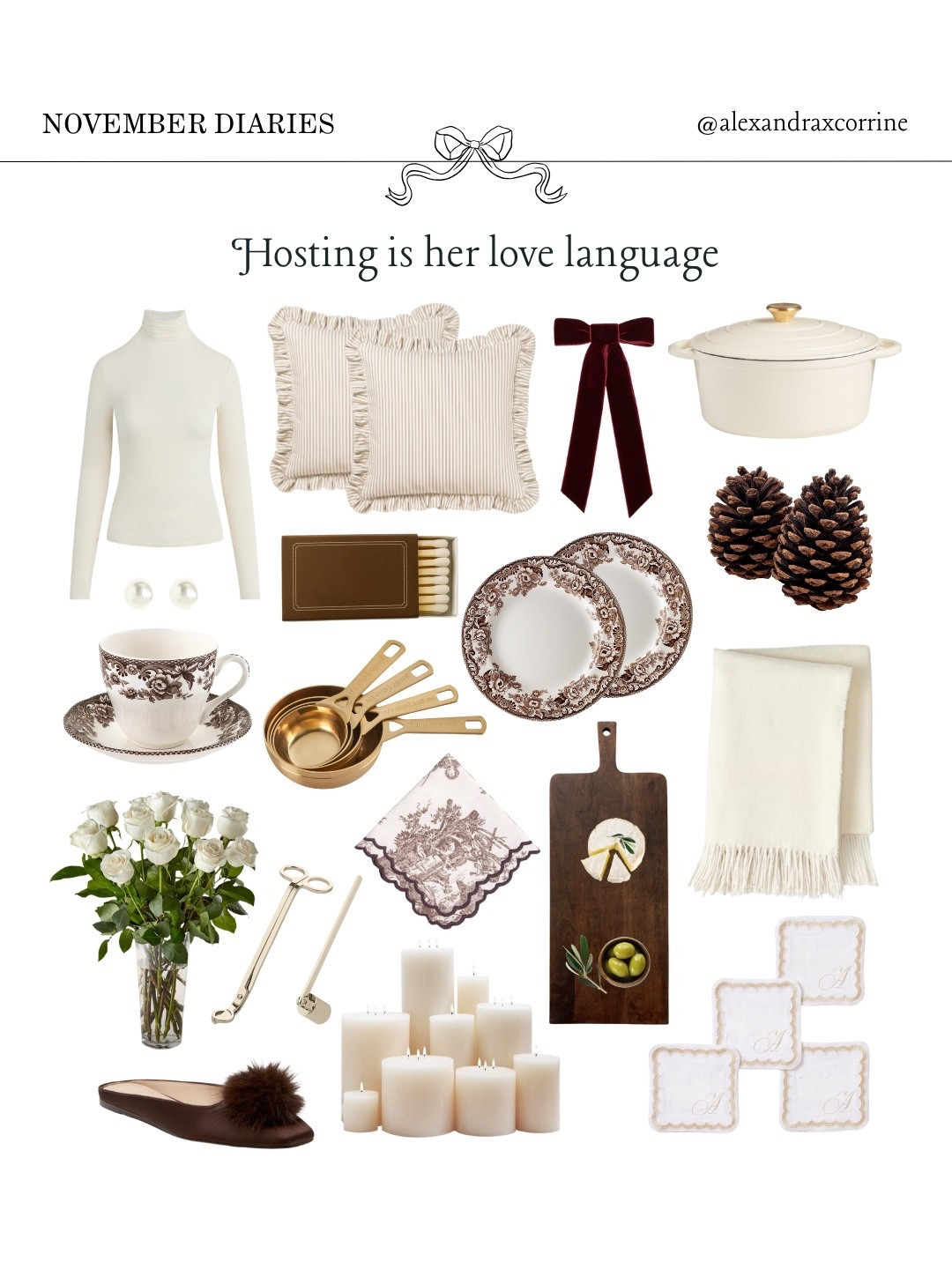 Hosting is her love language 🍷🎻🍂 Wishing you all a very happy Thanksgiving to those of you who celebrate 🤎

#fallaesthetic #cozyseason #hostesswiththemostess #moodboardaesthetic #pinterestinspo 

[ Thanksgiving aesthetic, hostess, Nancy Meyers hosting aesthetic, Thanksgiving style, Ralph Lauren aesthetic, preppy chic holiday hostess, chocolate brown, burgundy, cozy fall aesthetic, Pinterest mood board aesthetic ]

#LTKHome #LTKHoliday #LTKSeasonal