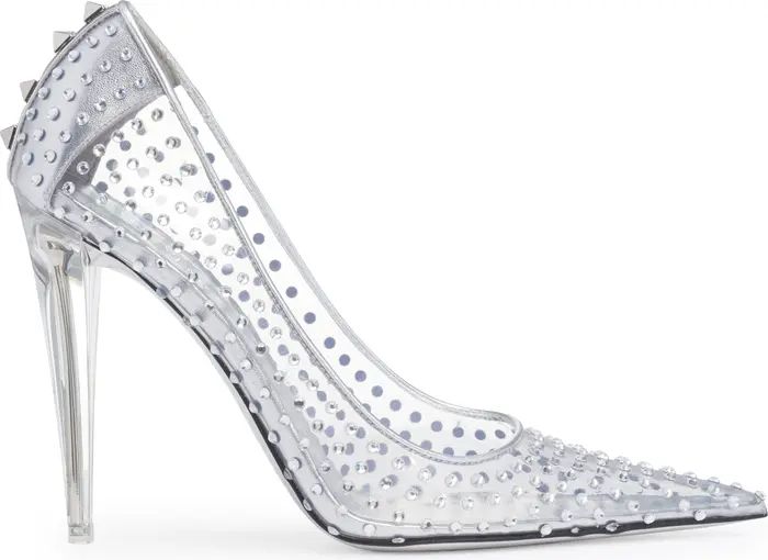 Crystal Embellished Clear Pointed Toe Pump (Women) | Nordstrom