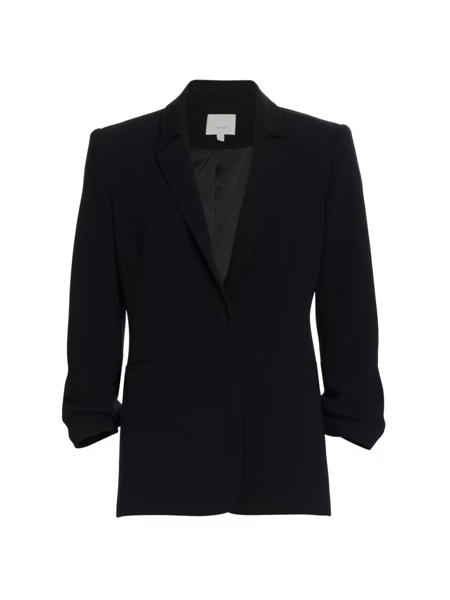 Khloe Crepe Ruched Blazer | Saks Fifth Avenue
