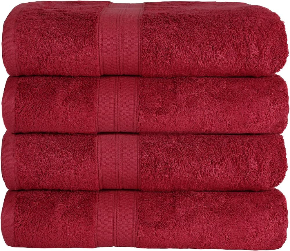 Superior Bath Towel Set, Rayon from Bamboo Cotton Blend, Ideal for Bathroom, Guest Bathroom, and ... | Amazon (US)