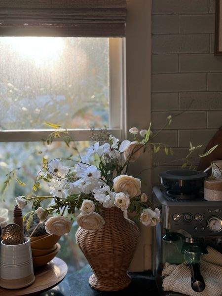 A mix of faux, dried & preserved florals and greenery. 

Wicker vase, home decor, spring decor, flower arrangement  

#LTKSeasonal #LTKfindsunder50 #LTKhome