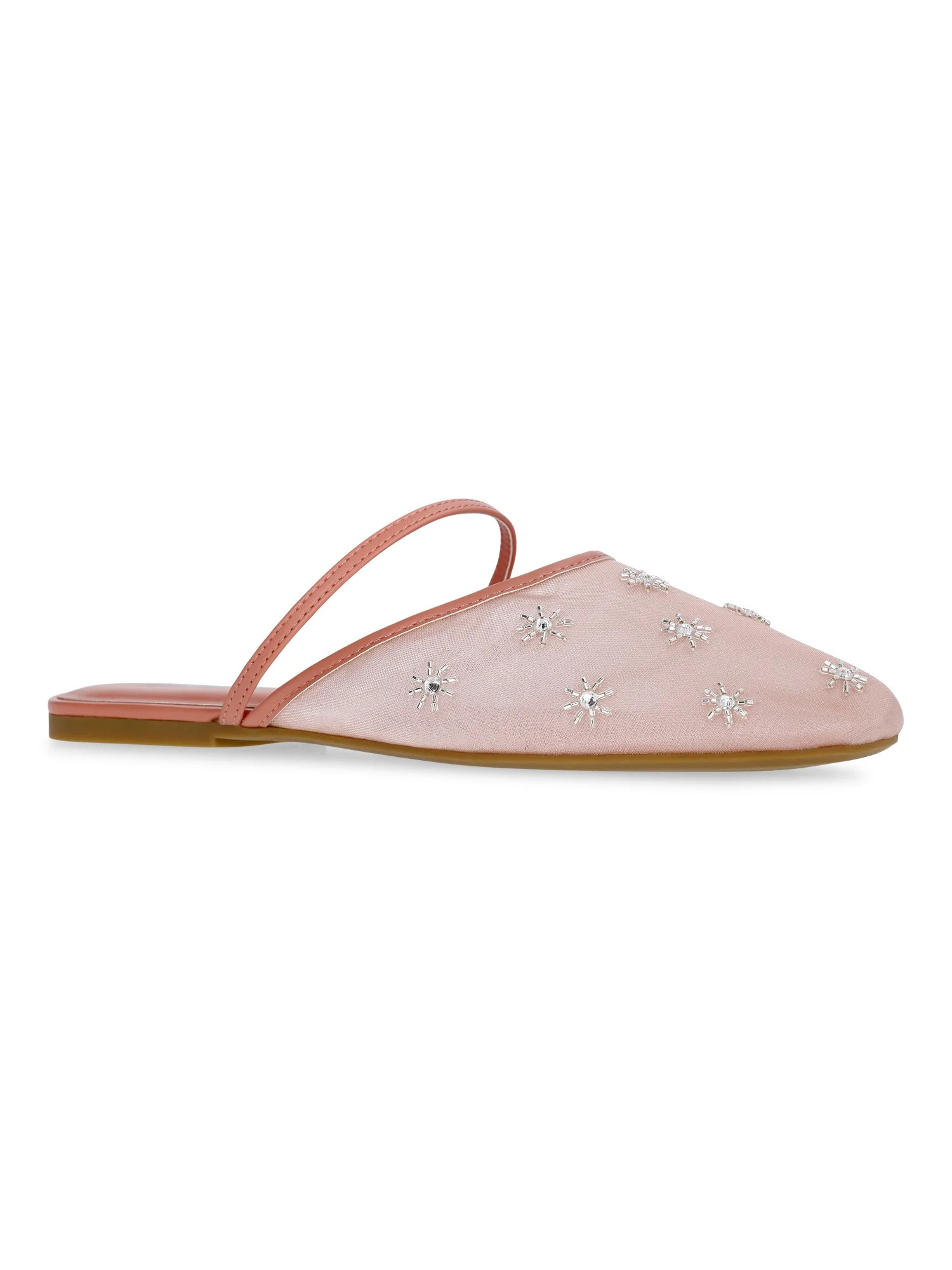 Weekend Academy Girls Beaded Mesh Slip On Shoes | Walmart (US)