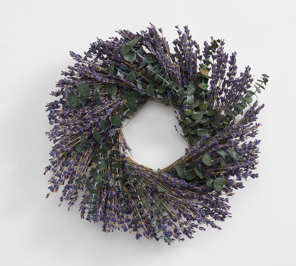 Monique Lhuillier Dried Lavender Mini Wreath | Pottery Barn (US)