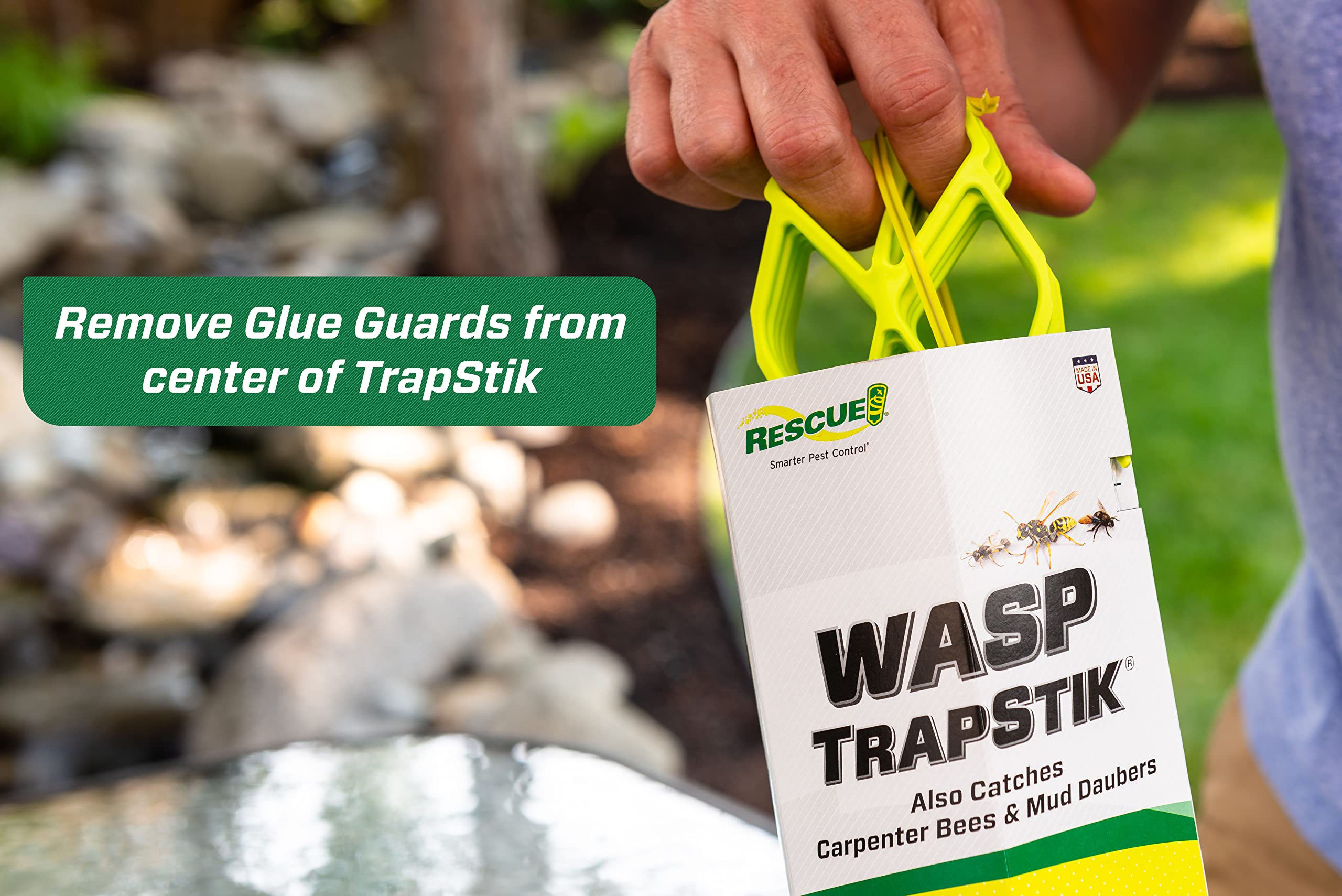 Amazon.com: RESCUE! TrapStik for Wasps, Mud Daubers, Carpenter Bees - 2 Pack : Patio, Lawn & Gard... | Amazon (US)