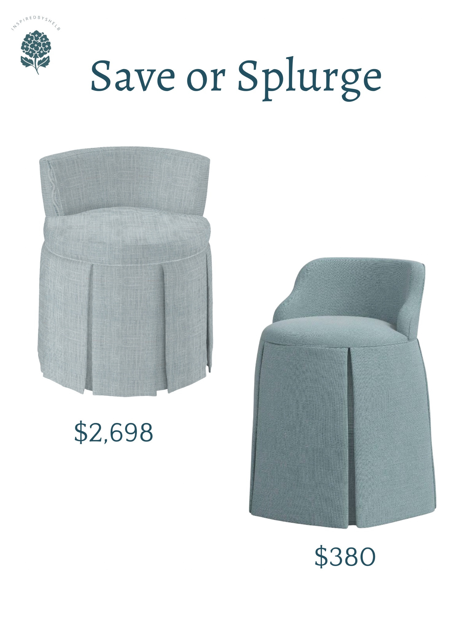 Save or splurge - vanity stool the look for less 

#LTKFind #LTKhome #LTKstyletip