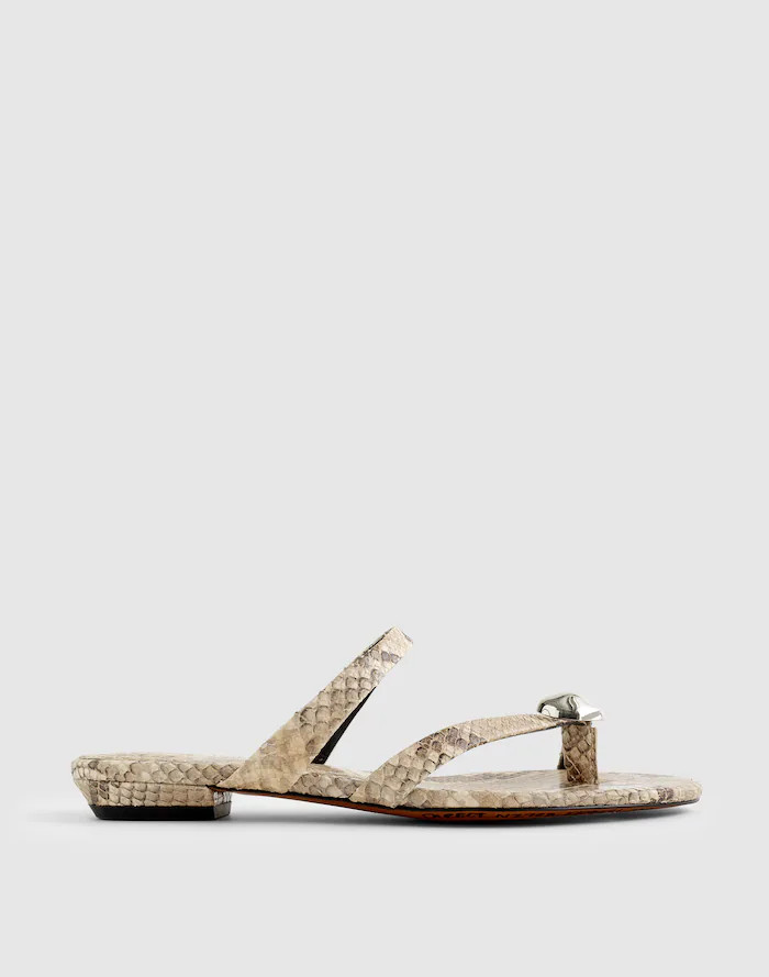 The Mila Organic Hardware Thong Slide Sandal | Madewell