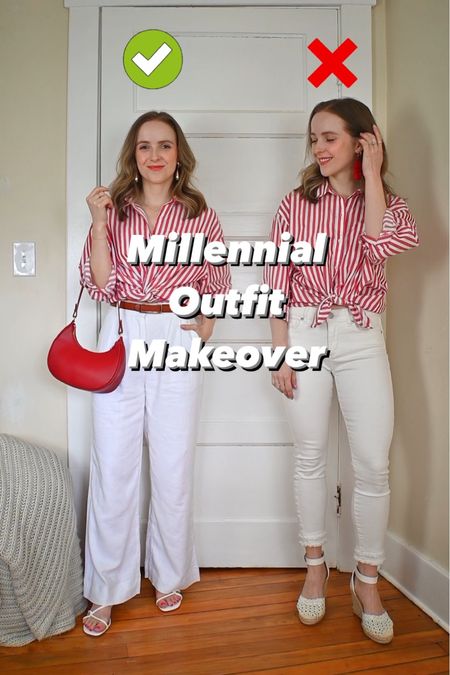 Millennial makeover
Xs p red button down
25 short curve love tailored linen pants (pants are lined) on sale with code SOMETHINGNEW


#LTKSeasonal #LTKstyletip #LTKsalealert